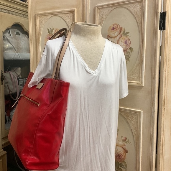 Kate Spade Kerryn Fulton Street Tote patent leather red wkru1704 - Picture 8 of 12